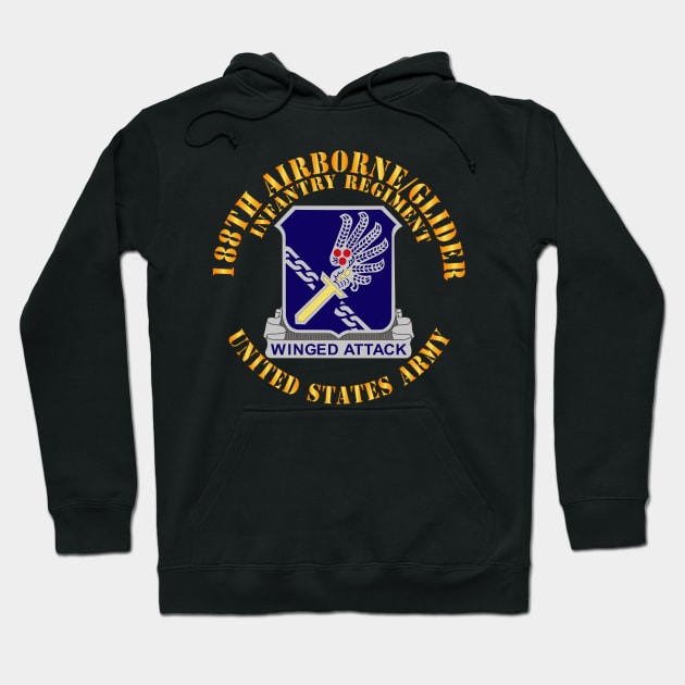 188th Airborne - Glider Infantry Regiment - DUI X 300 Hoodie by twix123844